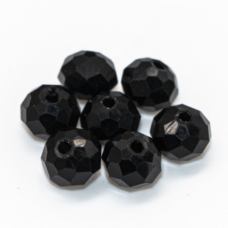 Бусины рондели 8*6мм, черный матовый.